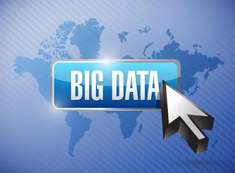 Big data button illustration design Stock Illustration