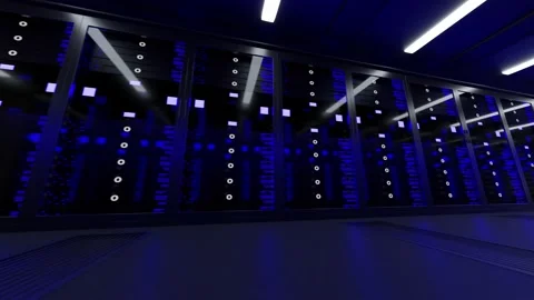 Big data center. 3d render. 動画素材 172526828