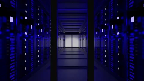 Big data center. 3d render. 動画素材 172546303