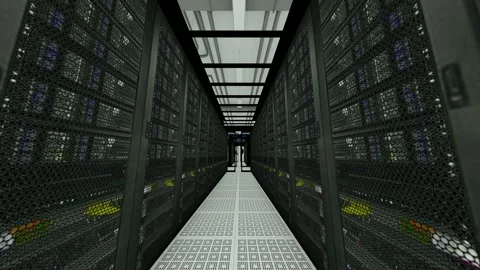 Big data center and server room Stock Footage 295401701