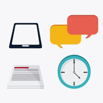 Big data center base and web hosting icon set Stock Illustration