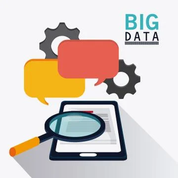Big data center base and web hosting icon set Illustrazione stock