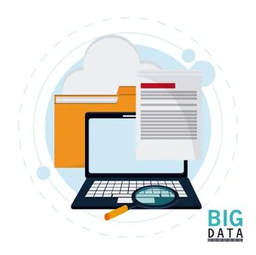 Big data center base and web hosting icon set Illustrazione stock
