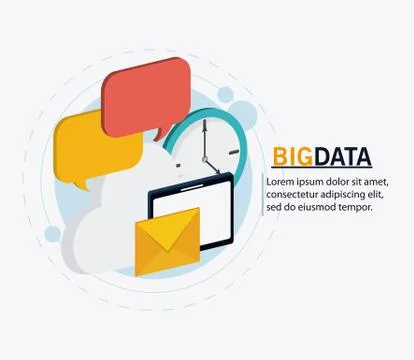 Big data center base and web hosting icon set Illustrazione stock