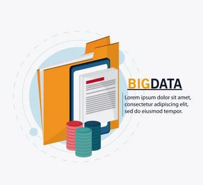 Big data center base and web hosting icon set Illustrazione stock