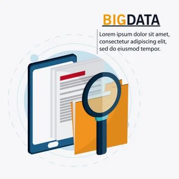 Big data center base and web hosting icon set Illustrazione stock