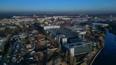 Big data center, cloud computing infrastructure. Perfect aerial view drone Stock Footage 325081319