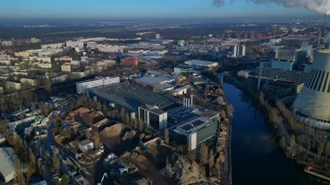 Big data center, cloud computing infrastructure. Best aerial view drone Stock Footage 325081349