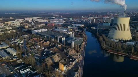 Big data center, cloud computing infrastructure. Nice aerial view drone Video stock 325081400