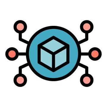 Big data center icon vector flat Illustrazione stock