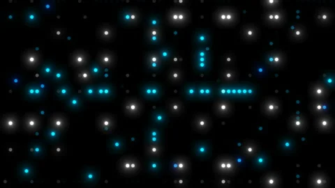 Big data center lights and cable connections on network servers. Supercomputer Видео 112737173