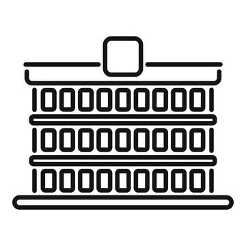 Big data center processing information, data mining farm icon Stock Illustration