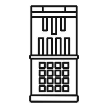 Big data center server room hosting icon showing cloud computing 스톡 일러스트