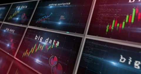 Big data charts and graphs 3d diagram Stock Footage 323278529