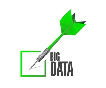 Big data check dart sign concept Stock Illustration