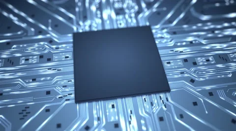 Big data chip background intro 4K Stock Footage 49459292