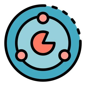 Big data circle icon vector flat イラスト素材
