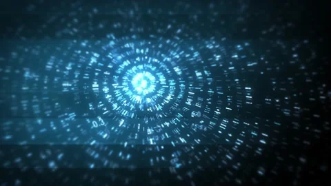 Big Data Circular Digital Business Hitech Background Stock Footage 201879917