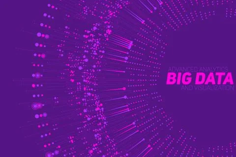 Big data circular violet visualization. Futuristic infographic. Information a イラスト素材