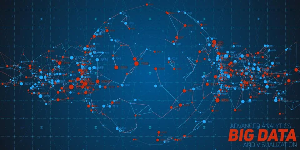 Big data circular visualization. Futuristic infographic. Information aestheti Stock Illustration