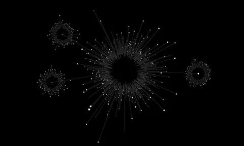 Big data circular visualization. Futuristic infographic. Information aestheti Illustrazione stock