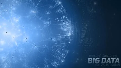 Big data circular visualization. Futuristic space infographic. Information ae Stockillustratie