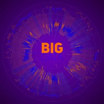 Big data circular visualization. Futuristic infographic. Information aestheti Stock Illustration