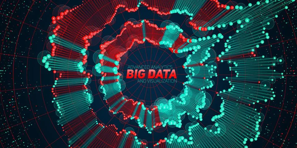Big data circular visualization. Futuristic infographic. Information aestheti イラスト素材