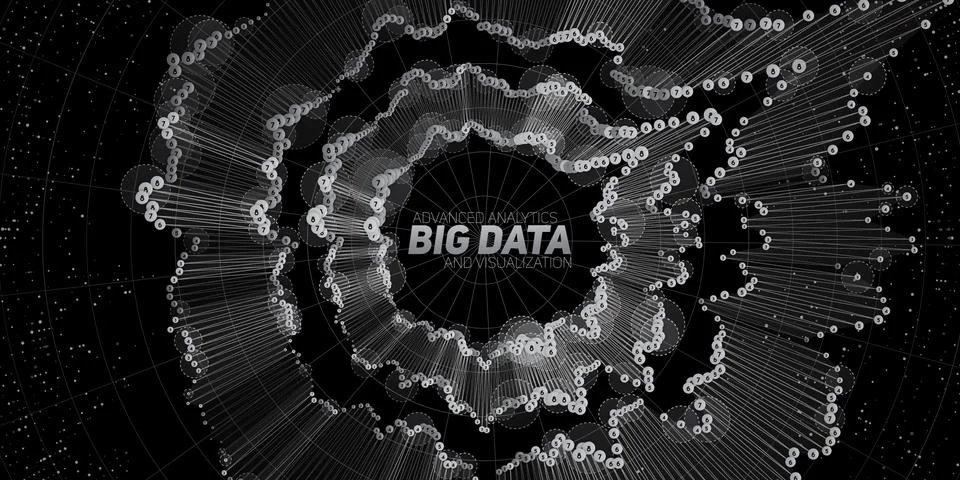 Big data circular visualization. Futuristic infographic. Information aestheti Stock Illustration