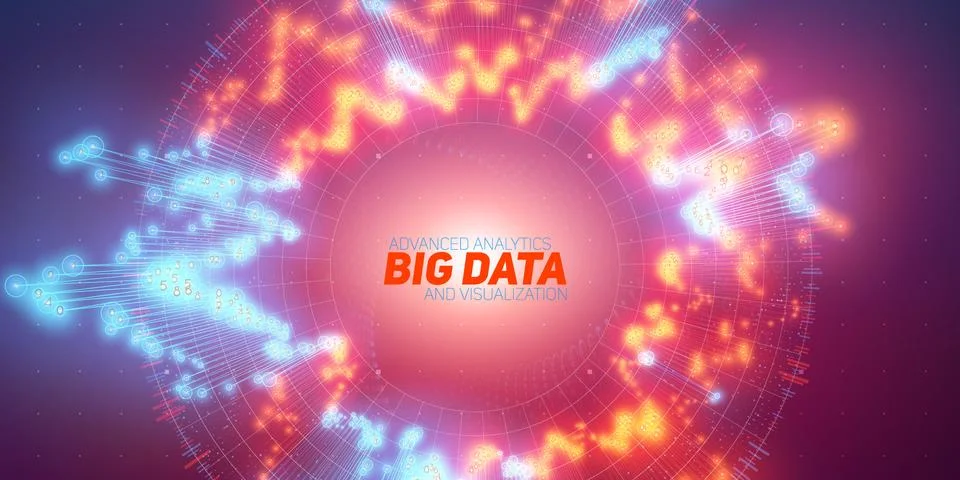 Big data circular visualization. Futuristic infographic. Information aestheti Stock Illustration