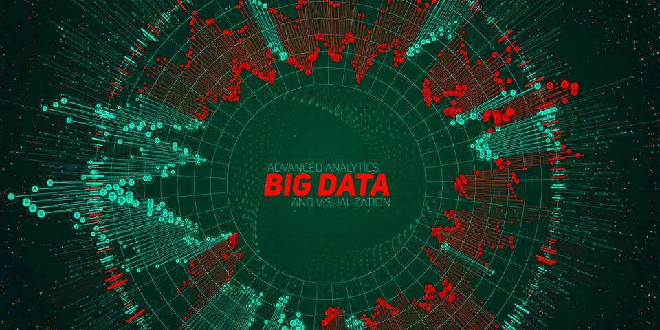 Big data circular visualization. Futuristic infographic. Information aestheti Stock Illustration