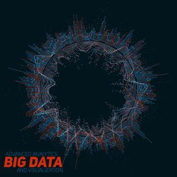Big data circular visualization. Futuristic infographic. Information aestheti Stock Illustration