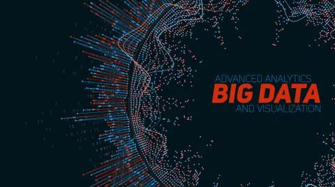 Big data circular visualization. Futuristic infographic. Information aestheti Stock Illustration