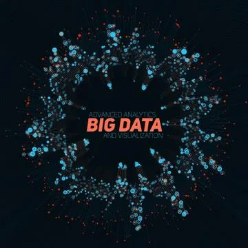 Big data circular visualization. Futuristic infographic. Information aestheti Stock Illustration