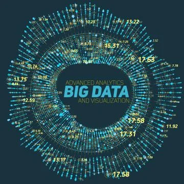 Big data circular visualization. Futuristic infographic. Information aestheti Stockillustratie