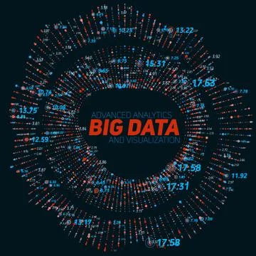 Big data circular visualization. Futuristic infographic. Information aestheti Stock Illustration