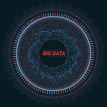 Big data circular visualization. Futuristic infographic. Information aestheti Stock Illustration