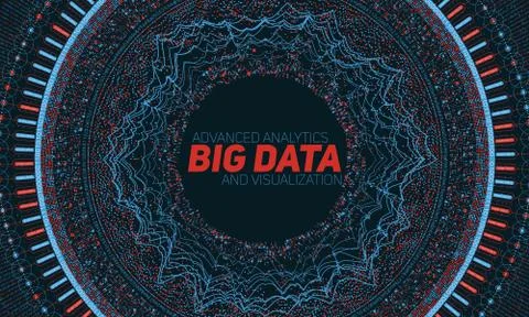 Big data circular visualization. Futuristic infographic. Information aestheti Stock Illustration