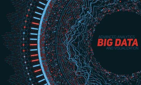 Big data circular visualization. Futuristic infographic. Information aestheti Stock Illustration