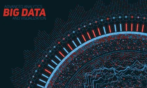 Big data circular visualization. Futuristic infographic. Information aestheti Stock Illustration