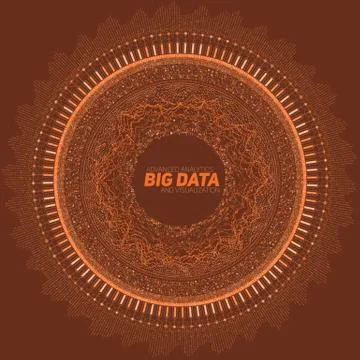 Big data circular visualization. Futuristic infographic. Information aestheti Stock Illustration