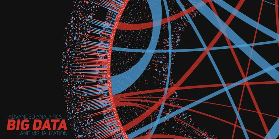 Big data circular visualization. Futuristic infographic. Information aestheti Stock Illustration