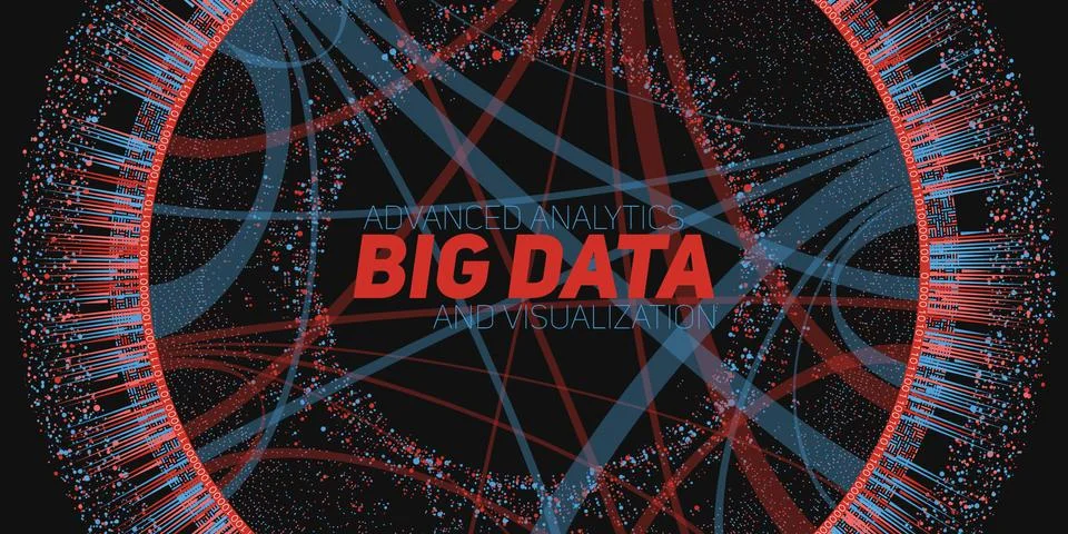 Big data circular visualization. Futuristic infographic. Information aestheti Stock Illustration