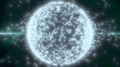Big data cloud around digital earth data globe abstract 3D rendering network Видео 110944921