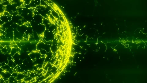 Big data cloud around digital data globe abstract 3D rendering network Stock Footage 111264548