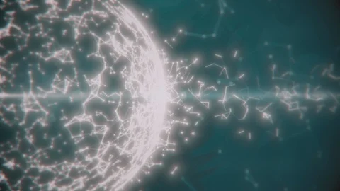 Big data cloud around digital data globe abstract 3D rendering network Vídeo Stock 111265427