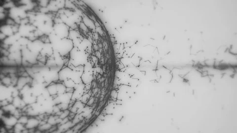 Big data cloud around digital data globe abstract 3D rendering network Stock Footage 111265678