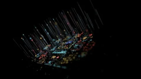 Big Data cloud Computing abstract 3D rendering and 3d illustration Stock Illustration