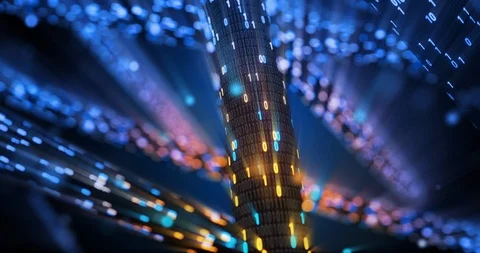 Big data cloud computing internet of things IOT AI network technology. Stock Footage 107436353