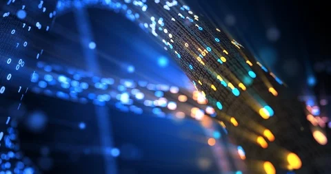 Big data cloud computing internet of things IOT AI network technology. Stock Footage